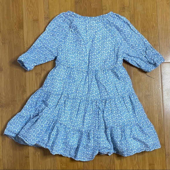 Lucky Brand Marni Flounce Dress blue 4 - Picture 2 of 4